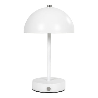 LED-Tischlampe Holt – Weiß, kabellos, aus Metall