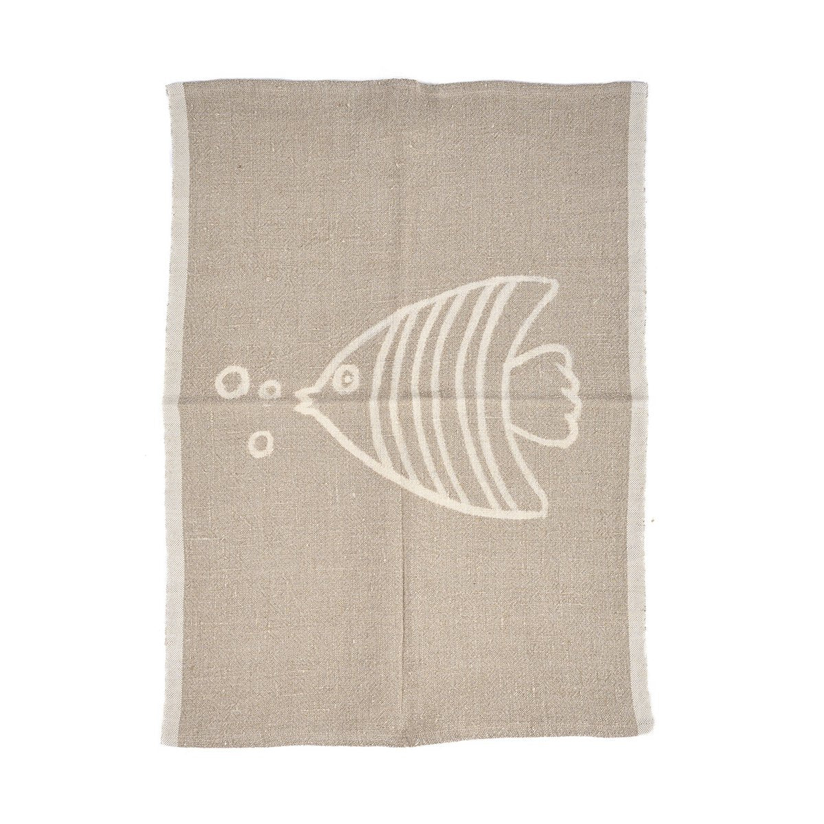 Küchentuch Linen Fish – Leinen Naturweiß, 50 × 70 cm, L 50 × B 70 × H 2 cm
