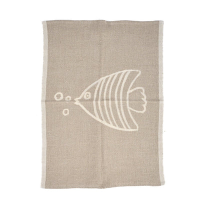Küchentuch Linen Fish – Leinen Naturweiß, 50 × 70 cm, L 50 × B 70 × H 2 cm