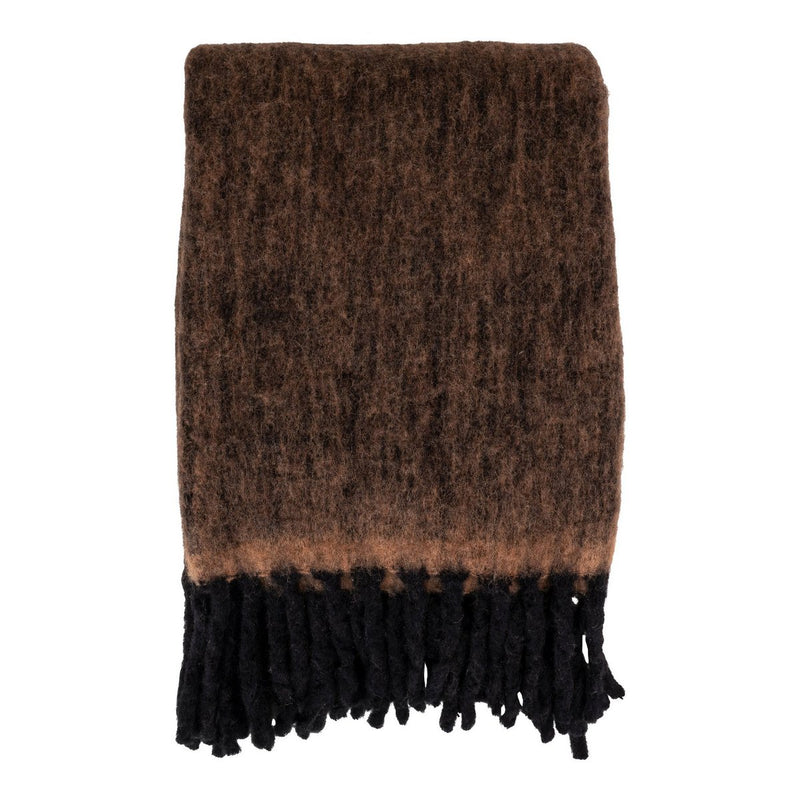 Plaid Carmel – Wolle Braun, 130 × 170 cm