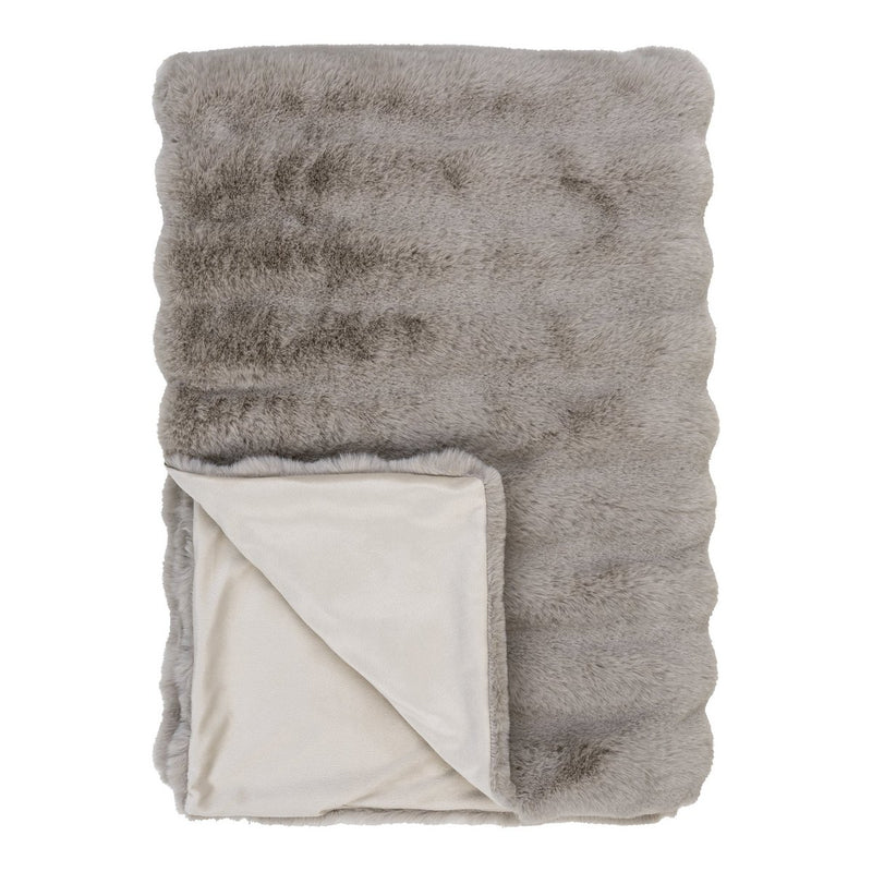 Plaid Galena – Kunstfell Beige, 130 × 180 cm
